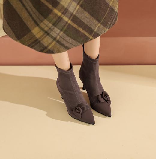 西村名物冬季新款超轻细高高舒适优雅切尔西靴T22DS43981 商品图2