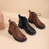 西村名物冬季新款超轻厚底增高防滑舒适系带马丁靴T22DS43881 商品缩略图0