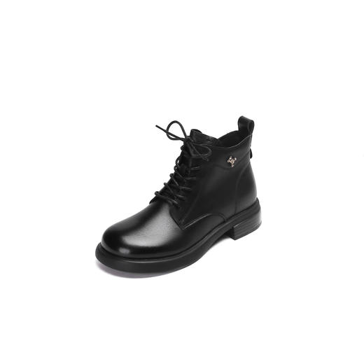 西村名物冬季新款超轻厚底增高防滑舒适系带马丁靴T22DS44341 商品图6