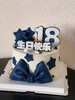 蛋糕定制—蓝色蝴蝶结 商品缩略图0