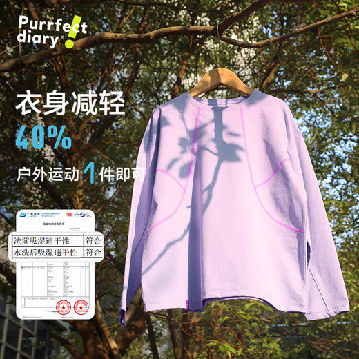 【3秒速干】【咕噜日记】童装儿童户外T恤2024春男童休闲长袖女童上衣PCTX2502 商品图4