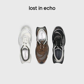 [福利价]lost in echo2024年秋季新款厚底轻便网面复古银色休闲运动跑鞋女