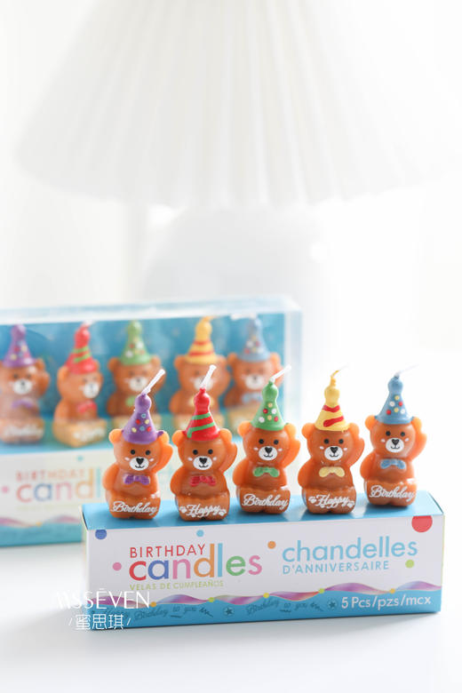 生日帽小熊蜡烛（5支装） 商品图0