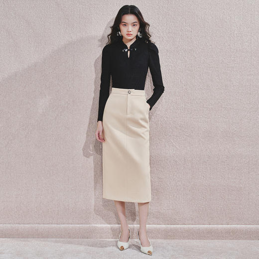 玛克门店发货：浪漫优雅包臀半裙MF85SK751M40 商品图1