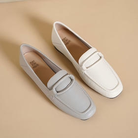 西村名物2025年春季新款低平跟舒适透气经典乐福鞋T25AM15051