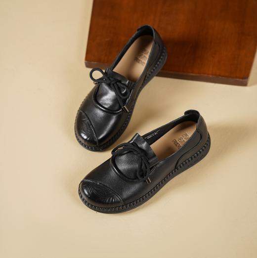 西村名物2025年春季新款厚底舒适轻便厚底系带乐福鞋T25AM15131 商品图7