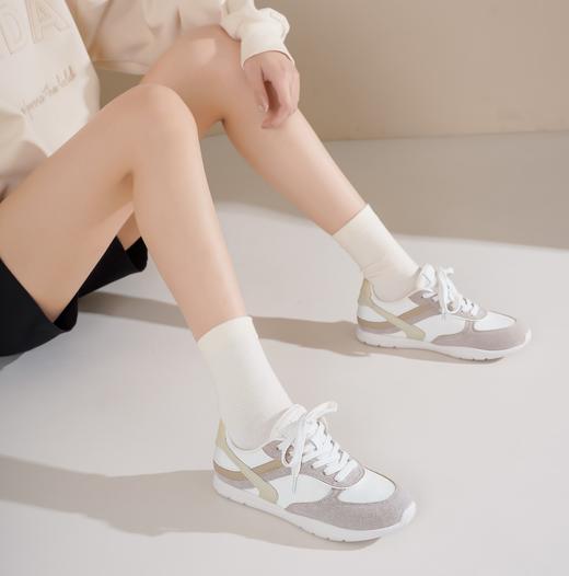 西村名物2025年春季新款超轻厚底防滑舒适休闲鞋小白鞋T25AM15321 商品图4
