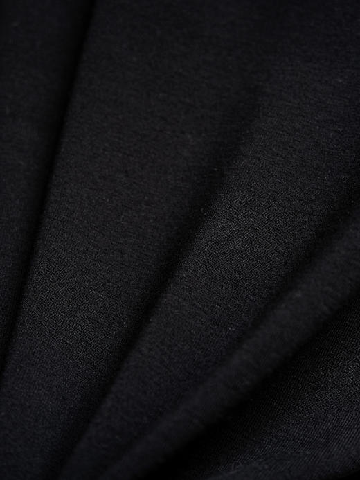 盛唐婧| 精纺羊毛四平加弹针织包臀裙-黑色 商品图3