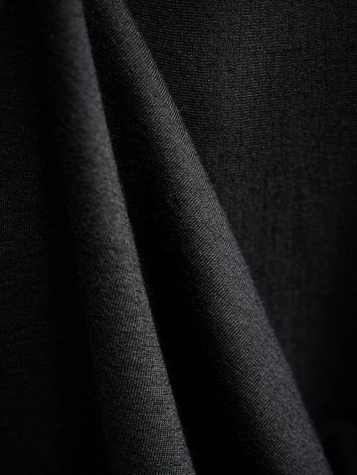 盛唐婧| 精纺羊毛四平针织半身裙-黑色 商品图3