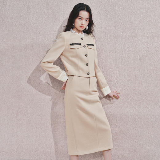 小香风钉扣短外套晚会穿搭2024秋冬女MF85JA752M40 商品图2