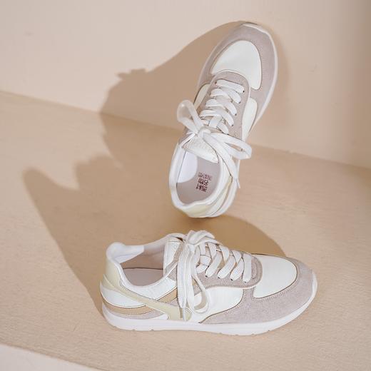 西村名物2025年春季新款超轻厚底防滑舒适休闲鞋小白鞋T25AM15321 商品图0