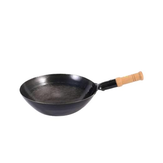 日本进口山田拓打熟铁锅圆底炒锅无涂层炒菜33cm（厚度1.2mm）【不支持补差，非质量问题不退不换】S 商品图3