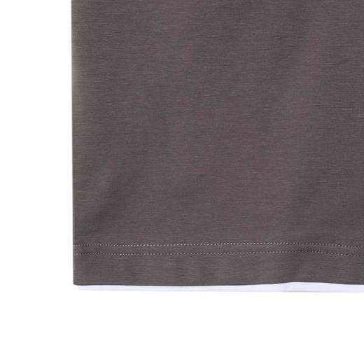 6583208早春新款时尚个性韩版简约撞色假两件短袖T恤百搭情侣套头上衣 商品图3