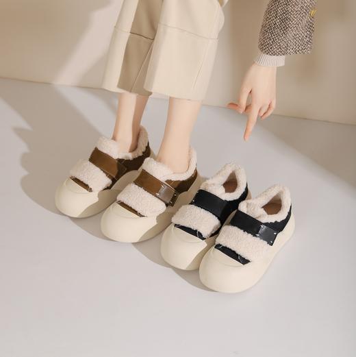 西村名物2024年冬季新款轻便厚底防滑毛里舒适保暖毛毛鞋短靴T24DM48351 商品图3