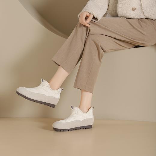 西村名物2025年冬季新款轻便厚底防滑厚绒里舒适保暖中帮短靴T25DS48458 商品图5