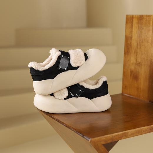 西村名物2024年冬季新款轻便厚底防滑毛里舒适保暖毛毛鞋短靴T24DM48351 商品图6