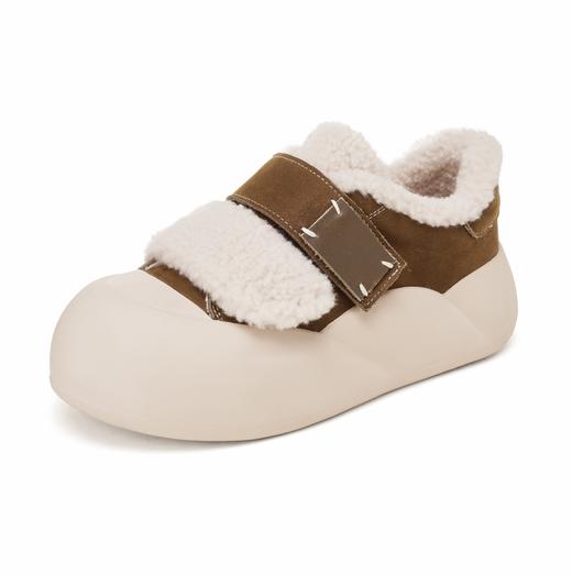 西村名物2024年冬季新款轻便厚底防滑毛里舒适保暖毛毛鞋短靴T24DM48351 商品图7