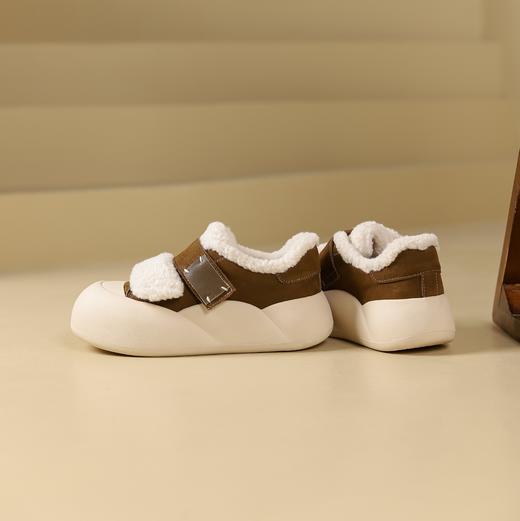 西村名物2024年冬季新款轻便厚底防滑毛里舒适保暖毛毛鞋短靴T24DM48351 商品图5