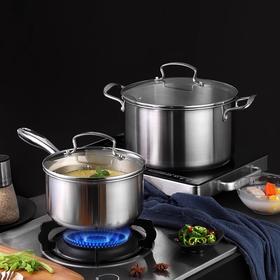 戴德Helen海伦系列不锈钢锅18cm奶锅+24cm汤锅套装
