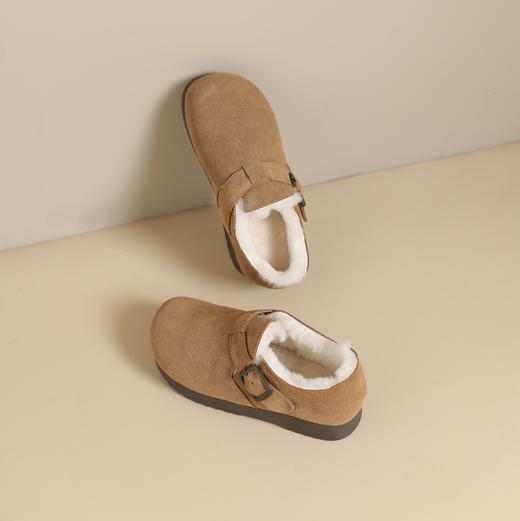 西村名物2024年冬季新款轻便厚底防滑毛里舒适保暖毛毛鞋短靴T24DM48381 商品图5