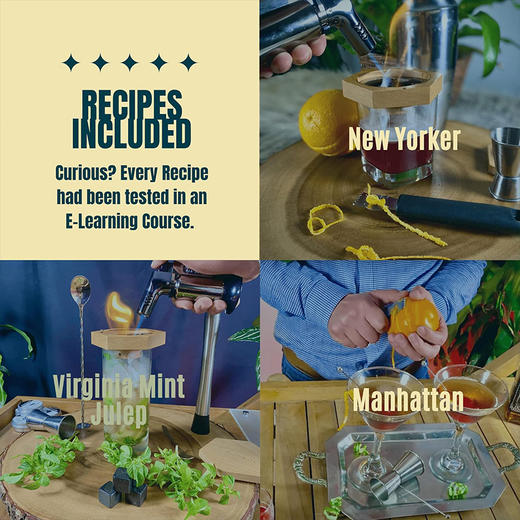 WELLABILE 鸡尾酒与雪茄工具礼品套装 鸡尾酒烟熏器 商品图2