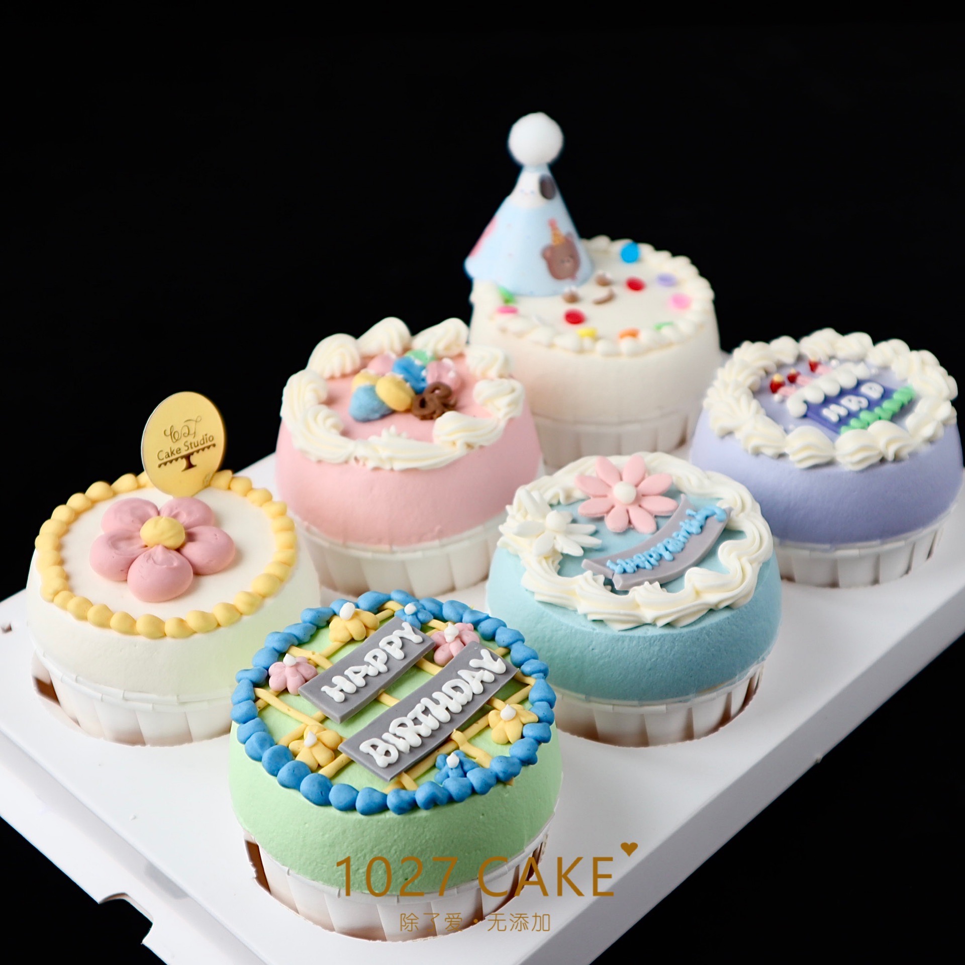 1027CAKE | 手绘 纸杯蛋糕 生日快乐