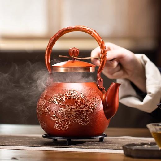 朱炳仁铜 龙腾福跃壶龙年摆件铜茶壶工夫茶大容量煮水壶泡茶复古 商品图2