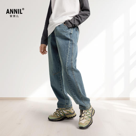 男女童全腰牛仔单裤春季新款安奈儿童装EM516010 商品图1