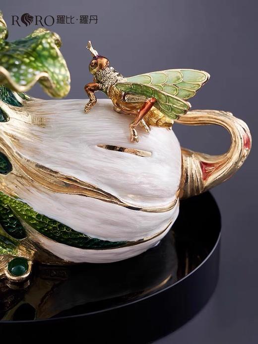 罗比罗丹招财进宝白菜摆件珐琅彩工艺玄关博古架家居饰品礼品招财进宝珐琅摆件 商品图4