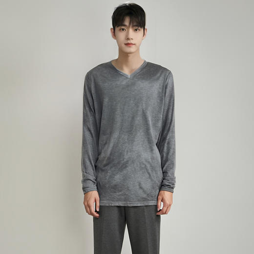 (XYC)羊毛T恤长袖 圆领V领（w） 商品图2