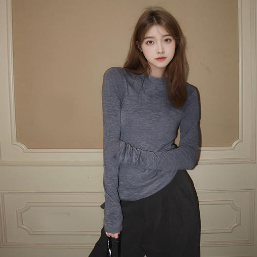 (XYC)羊毛T恤长袖 圆领V领（w） 商品图1