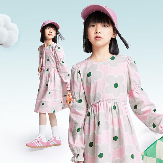 女童长袖连衣裙春季新款安奈儿童装EG513015 商品图2