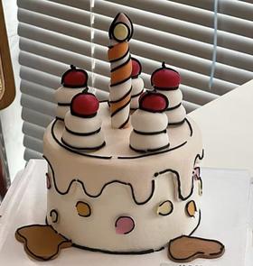 二次元蜡烛蛋糕