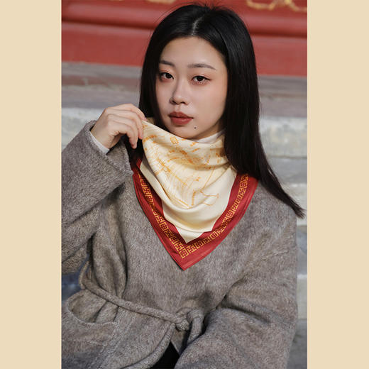 “梁”系列古建丝巾 梁思成 永寿寺雨华宫 商品图5