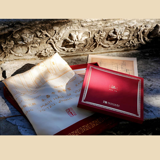 “梁”系列古建丝巾 梁思成 永寿寺雨华宫 商品图1