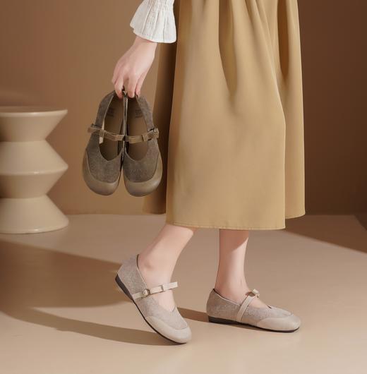 西村名物2025年春季新款轻便平底防滑舒适百搭玛丽珍单鞋X25AE14751 商品图1