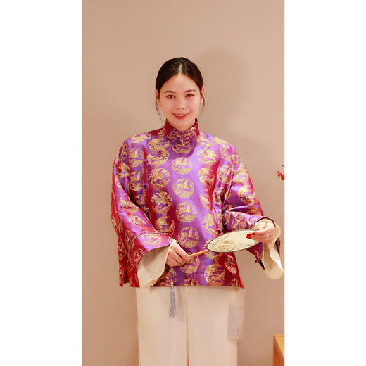 【2026东衣作】蜀锦紫霞飞•新中式外套（25705020拂紫棉） 商品图3