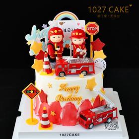 1027CAKE | 消防员 消防车主题
