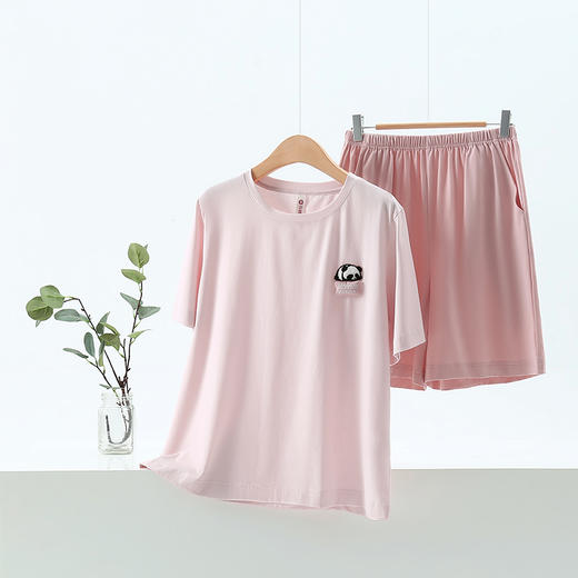 芬腾睡衣女春秋季纯棉长袖套头圆领全棉可外穿家居服套装 商品图0