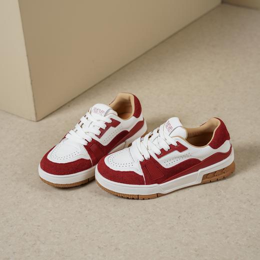 西村名物2025年春季新款轻便厚底防滑舒适百搭小白鞋X25AM15471 商品图2