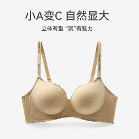 芬腾内衣女小胸聚拢上托一片式文胸性感无钢圈收副乳舒适透气胸罩