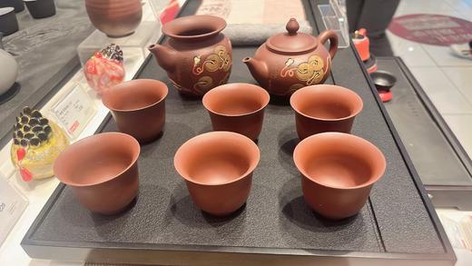 玄雕窑-富贵吉祥紫砂套装1壶1海6杯套装 商品图3