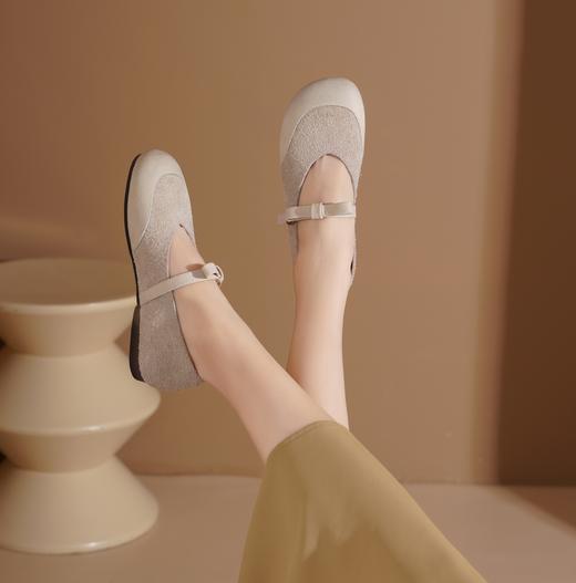 西村名物2025年春季新款轻便平底防滑舒适百搭玛丽珍单鞋X25AE14751 商品图7