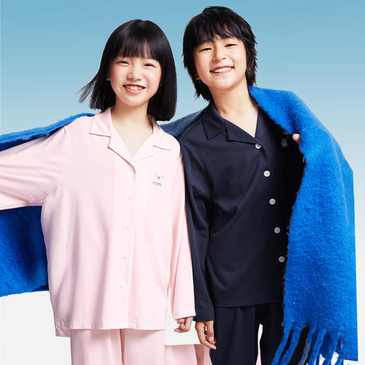 男女童智能控温长袖家居服套装春季新款安奈儿童装JM511058 商品图1