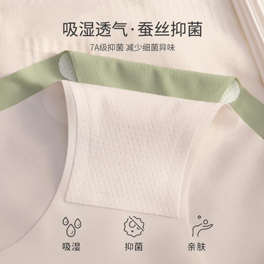 【5条装❗️7A桑蚕丝无痕内裤】性感冰丝，上身超舒服！女底裆女士三角裤短裤春夏 商品图2