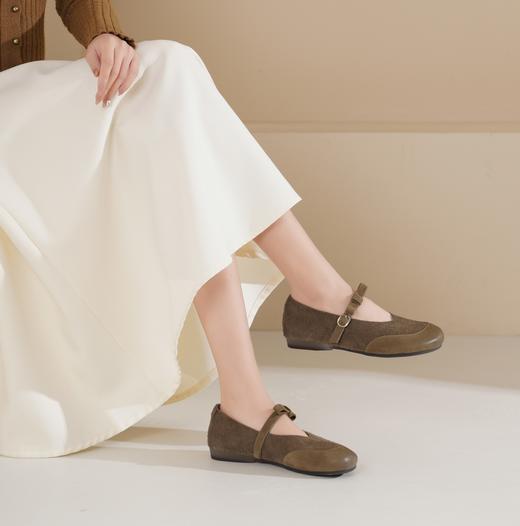 西村名物2025年春季新款轻便平底防滑舒适百搭玛丽珍单鞋X25AE14751 商品图4