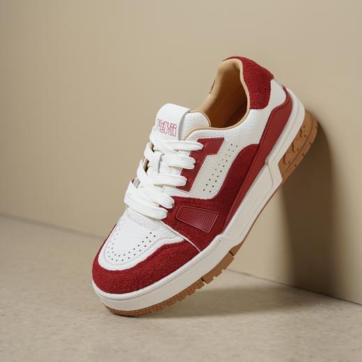 西村名物2025年春季新款轻便厚底防滑舒适百搭小白鞋X25AM15471 商品图1