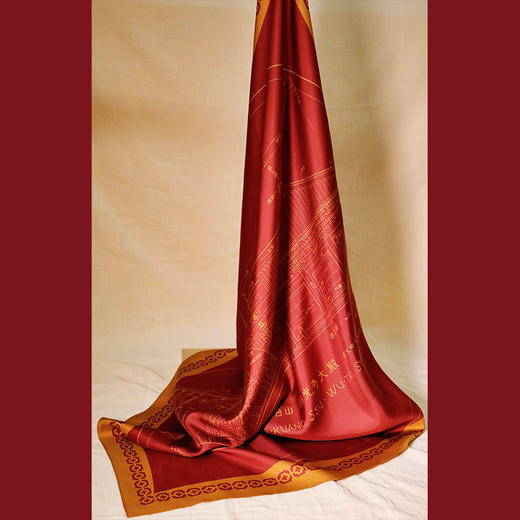 “梁”系列古建丝巾 梁思成 佛光寺大殿 商品图2