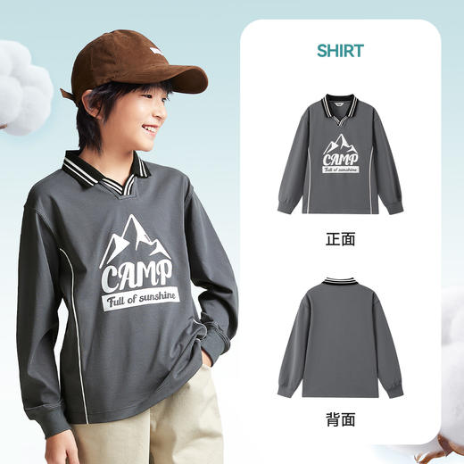 男童SORONA翻领长袖针织衫春季新款安奈儿童装EB511013 商品图1