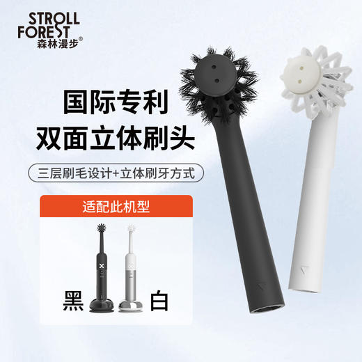 热卖中！！【买电动牙刷送2盒牙线】【斩获中美发明专利】森林漫步智能双刷头电动牙刷S01（2支原装刷头+磁吸底座） 商品图5